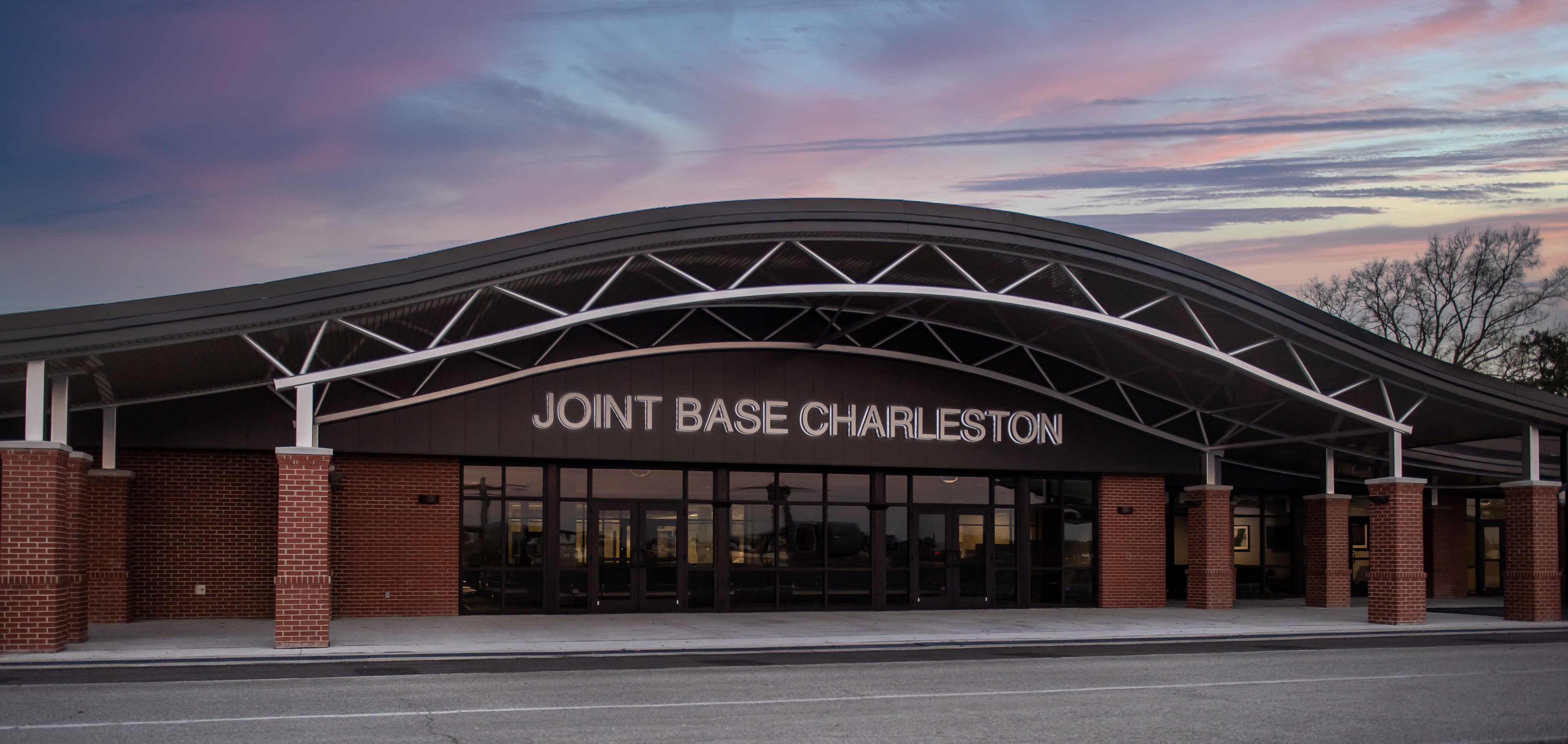 Charles L. Shaub Passenger Terminal at Joint Base Charleston, SC.