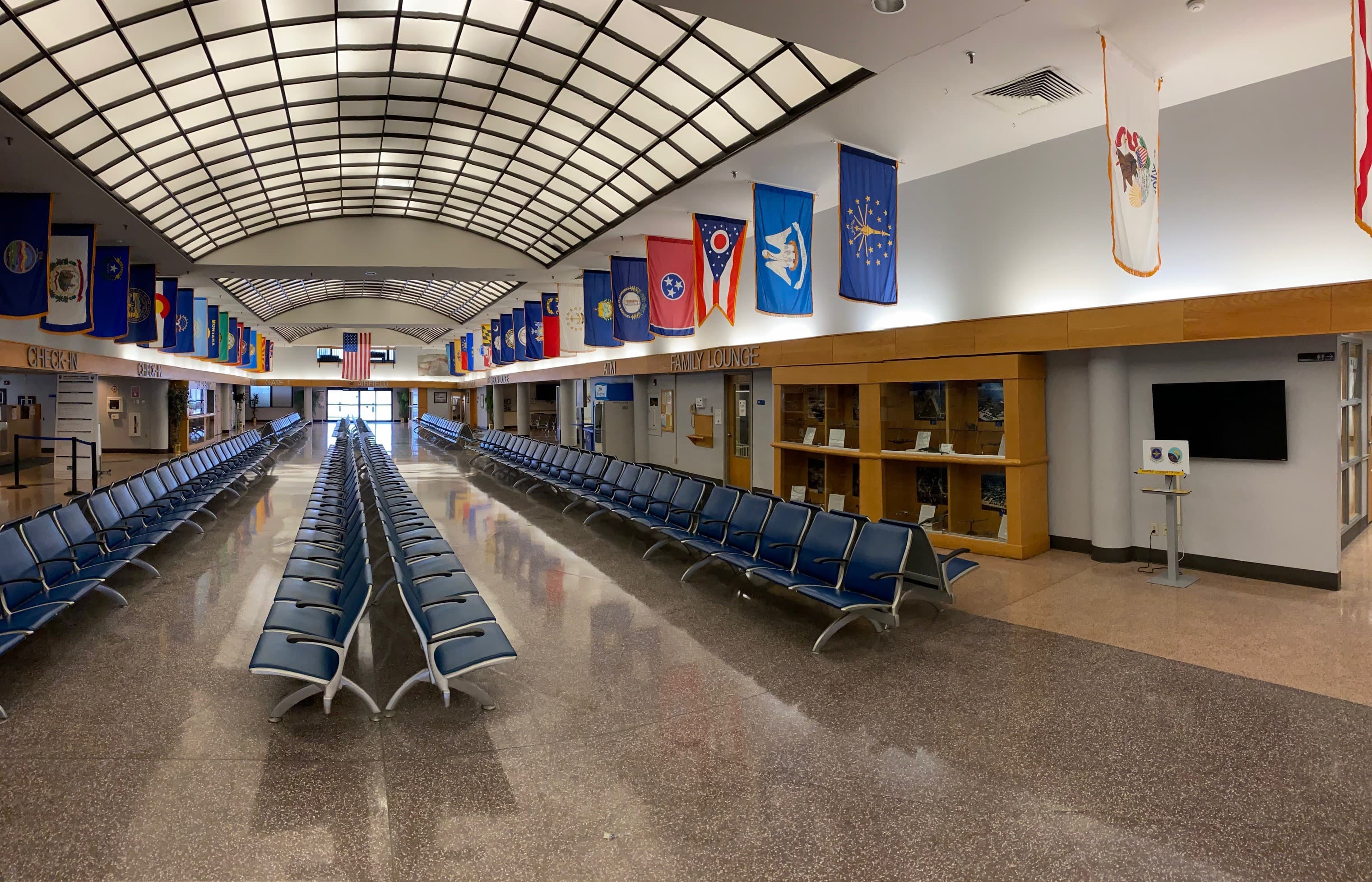 AMC passenger terminal at Joint Base McGuire-Dix-Lakehurst, New Jersey.