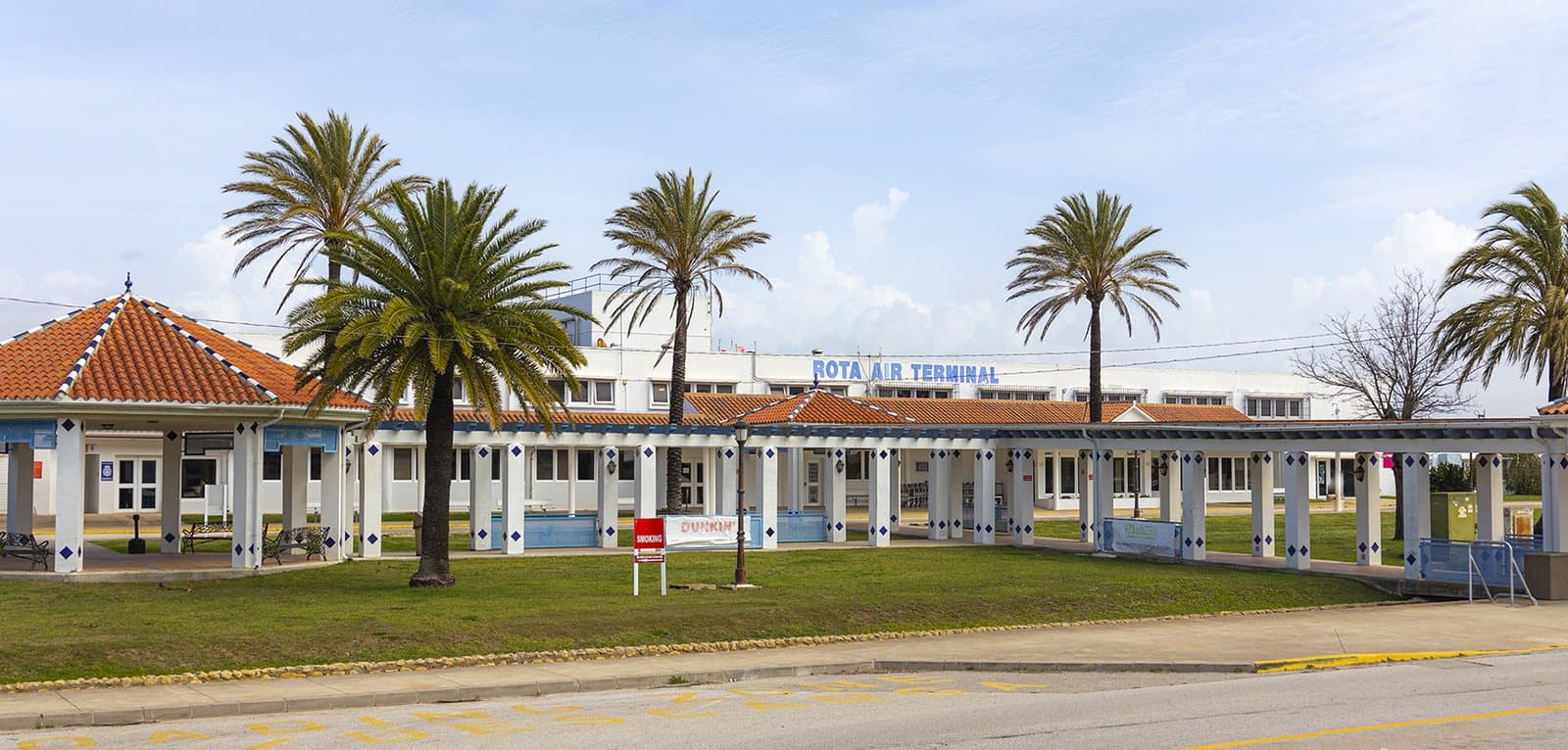 The Rota Air Terminal exterior, Naval Station Rota, Spain.
